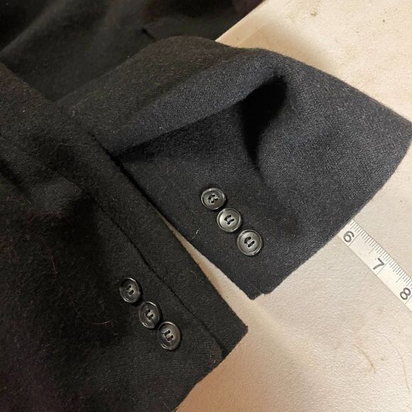 Vintage E.H. Woods Vintage Size 14 Black Wool Blend Blazer Jacket Plus Size - Picture 10 of 10